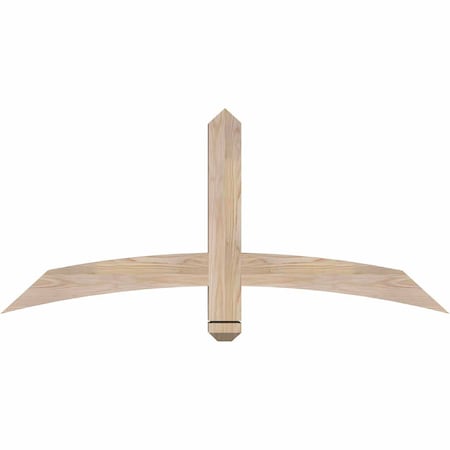 Ekena Millwork Bellingham Smooth Timber Gable Bracket, Douglas Fir, 48"W x 22"H x 3 1/2"D x 3 1/2"F, 11/12 Pitch GBW048X22X0404BEL00SDF